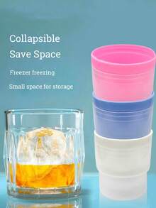 1pc/2pcs Transparent Round Mold, Round Transparent Ice Ball Maker, Portable Ice Ball Maker, Suitable For Whiskey Cocktails, Fruit Ice Pops, Iced Tea, Cocktails, Beverages, Ice Cream - Multicolor - View 8