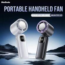 Ventilador portátil multifuncional y plegable - USB/Tipo-C, ultra silencioso, 199 velocidades ajustables, batería de larga duración de 1800mAh, adecuado para oficina, dormitorio, dormitorio y viajes al aire libre - Ventilador de mano portátil multifuncional - Ver 5