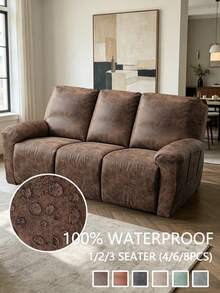 Bộ bọc ghế sofa 3 chỗ ngồi chống thấm nước 100% cho phòng khách, ghế thư giãn, ghế bành, bọc ghế dài co giãn, bọc đồ nội thất. - Nhiều màu - Xem 1