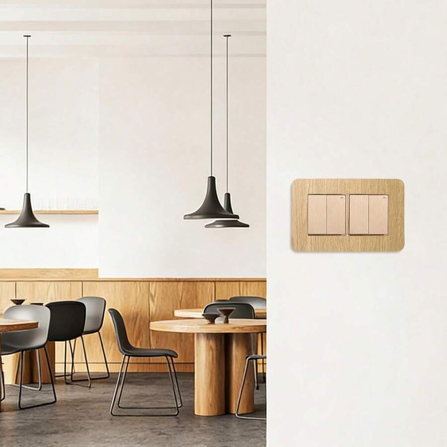 1 pièce Autocollant mural décoratif minimaliste anti-poussière de 20 cm/7,87 po pour interrupteur de salon, couvre-interrupteur décoratif pour la maison