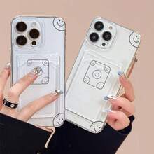 スマホケース カード収納ケース イラストデザイン 可愛い 大人可愛い 女子向け TPUケース 四隅耐衝撃 耐衝撃 カメラレンズ保護 17pro Max/17pro/17/11/12/13/14/15/15Pro/15PluS/15Pro Max/16/16Pro/16PluS/16Pro Max/MIN/X/XR 対応 インスタ映え プレゼント - 透明 - チェックする 3