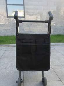 1 pieza Bolsa de red para cochecito de niños, bolsa colgante de almacenamiento para cochecito, bolsa organizadora de cochecito de gran capacidad y multifunción - Negro - Ver 7