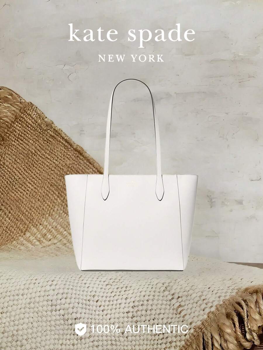 Kate Spade KS DANA 女士大容量手提包/单肩包,带宽肩带 - 白色 - 查看 1