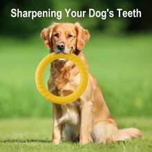 Dog Toys Dog Flying Disc Training Ring Puller Anti-Bite Aggressive Chewing Toy For Medium And Large Dog Floating Interactive Toy - Yellow - View 5