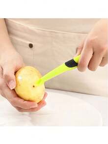 1 cái gọt vỏ rau củ quả bằng thép không gỉ, dụng cụ nhà bếp đa năng dùng để gọt vỏ khoai tây, trái cây và rau củ - Dụng cụ nhà bếp dễ gọt vỏ - Nhiều màu - Xem 2