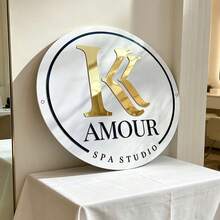 Custom Round Business Acrylic Sign | Custom Business Logo Sign Custom Acrylic Sign | 3d Business Sign,Custom Acrylic Business Logo Sign | Office Sign | Salon Sign | Welcome Sign,Custom Laser Cut Sign - Multicolor - View 12