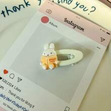 5件套可爱卡通兔子树脂发夹套装，适合日常发型 - 隨機款式 - 查看 2
