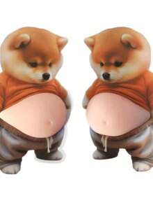 Hình dán mèo 3D dễ thương với bụng mềm mại, hình dán trang trí ốp điện thoại hình chó Corgi, hình dán động vật cho sổ tay, hình dán thiết kế bụng mềm mại, quà tặng. - Nhiều màu - Xem 8