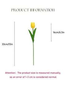 Realistic Tulip - Available In Multiple Colors, Suitable For Living Room And Dining Table Decor. UV-Resistant Nordic Style Home Decor, Great For Anniversary Celebration, Party Decoration. Suitable For Mother's Day Gift, Valentine's Day, Small Gifts, Desktop Decor, Wedding, Party, DIY Bouquet, Home Decor, Plastic Flowers, Decorations, Easter, Valentine's Day Wreath, Wedding Bouquet, Back To School Room Decor, School Supplies - 多色2 - 查看 10