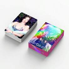 60pcs Heart-Shaped Holographic Small Cards, KATSEYE Glitter Cards, New Album Peripheral Photo Cards, Celebrity LOMO Greeting Cards - Multicolor - View 5