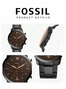 Fossil Reloj de acero inoxidable con tono negro FS5525 para hombre - oro negro - Ver 6