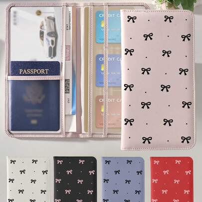 Ayotu 1pc Butterfly & Polka Dot Pattern Car Registration & Insurance Card Holder, PU Leather Glove Box Storage Pouch, Car Registration & Insurance Card Wallet, Car Card Case, Essential For Travel, School, Holidays, Vacation Accessories, Passport Holder, Ideal Gift For Car, Truck, Motorcycle And Trailer Owners, Also Great For Christmas And New Year