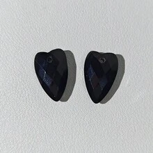 2颗散装刻面紫水晶透明石英心形吊坠，顶部钻孔天然宝石散珠，适用于珠宝制作、DIY项链手链工艺品 - 心形 - 查看 22