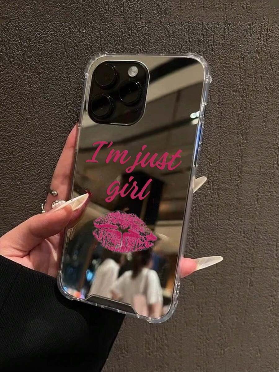1 Piece, Free Shipping, Local Delivery, Accessories Not Included, Phone Case Compatible With Red Lip Pattern Mirror And Drop Protection. - Multicolor 4 - View 1
