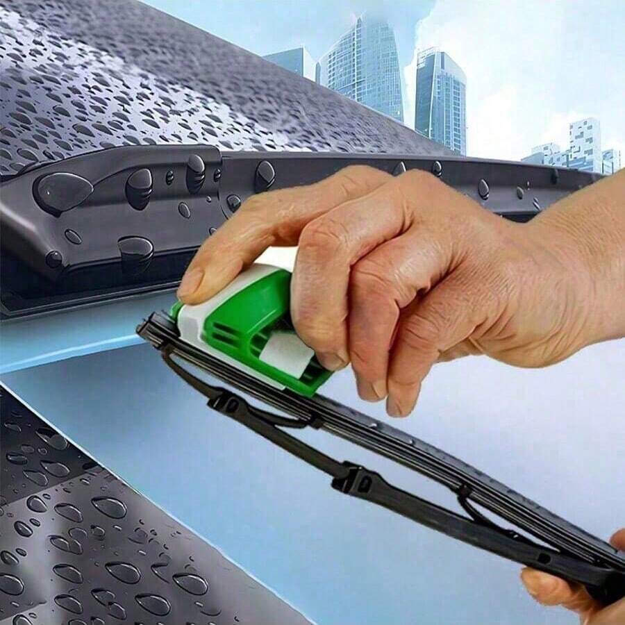1個裝汽車雨刷片修復工具,窗戶玻璃雨刷修復刮刀,便攜式ABS材質汽車雨刷修復器附海綿,通用型 - A - 查看 1