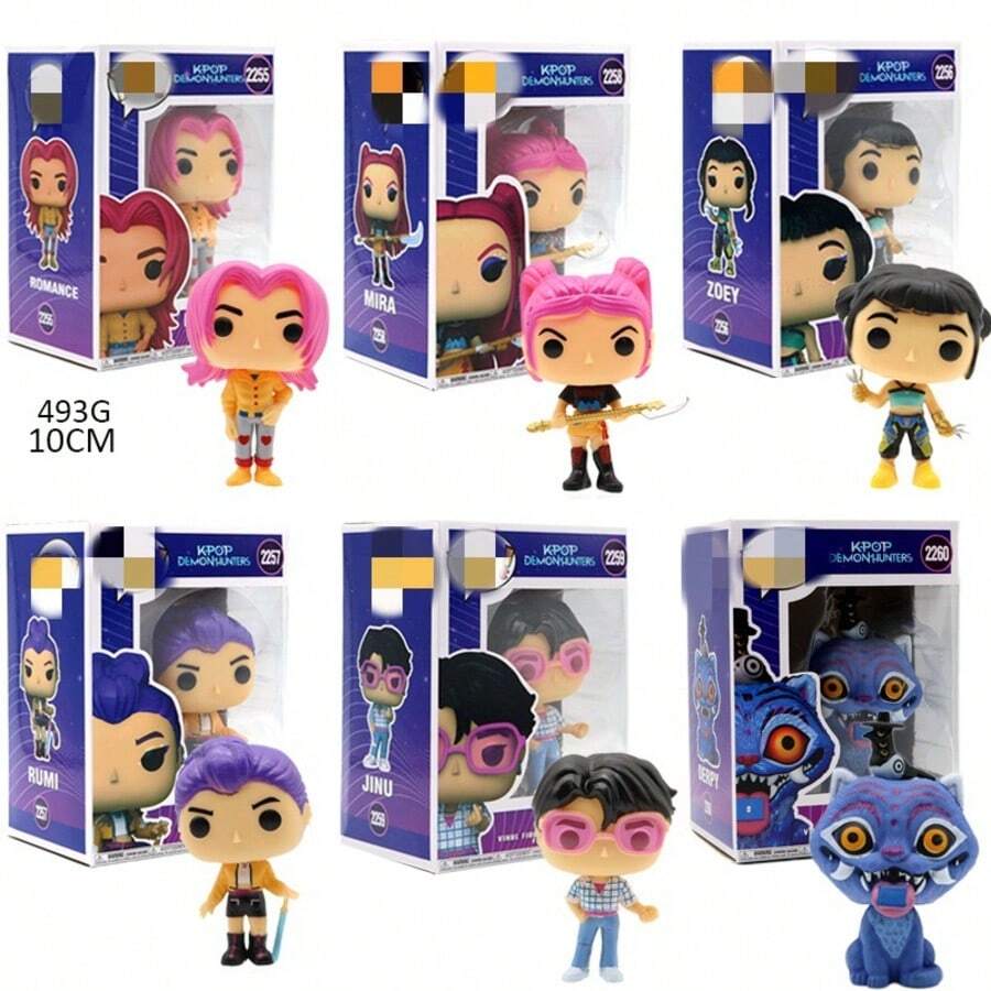 DOBBLE Figura de acción de 4 pulgadas del Escuadrón de Cazadores de Brujas 6 con cabeza móvil, figura de celebridad de tigre, accesorio de juego, decoración para pastel - aleatorio - Ver 1