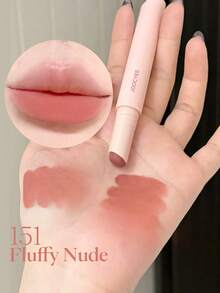 JOOCYEE Lápiz labial tinte de terciopelo, acabado mate, crema labial de ballet de moda, barro labial de color nude - #151 Desnudo esponjoso - Ver 3