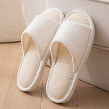 1 Pair Unisex Linen Slippers, Moisture Wicking Non-Slip Indoor Slippers, Breathable Home Slippers For Men & Women, All Season Insulation,Galentines,Puppy,Carnival,Party Decorations,Shoe,Spring Summer Picks,Brides Maid Gifts,Room,Bedroom Decor,Beach,Travel,For Men,For Women,Vacation,Cute Stuff,Mother's Day Gift,Bedroom Decor,Garden,Kitchen Decor,Summer,Beach,Travel Essentials,Room Decor,Squishy,Graduation,Shoe Rack,Storage Saver,Outdoor,Garden,Travel Essential,Portable,Beach Essential,Graduation Season,Commencement,Graduation Ceremony,Graduation Gift,Graduation Present,Graduation Gift,Graduation Present,Congrats Grad,Congratulations Graduate,Valedictorian,Finish School,Graduation Party - Multicolor - View 20