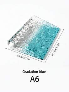 Bìa đựng tài liệu trong suốt kẻ sọc A6, màu chuyển sắc, bền và thời trang, dùng để sắp xếp tài liệu và ghi chú. - Mảnh duy nhất - Xem 31