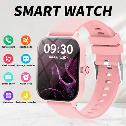 Smartwatch: Supports Wireless Calling, Pedometer, Music Control, Compatible With Android/IOS Phones. Equipped With 260mAh Battery, Ideal Gift Choice For New Year, Valentine's Day, Easter, Halloween, Thanksgiving And Christmas.