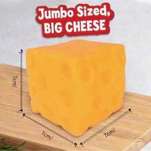1pc Large Soft Squeezy Cheese Block, Adult Gag Gift, Adult Stress Relief Sensory Toy - Sunshine Entertainment - View 5