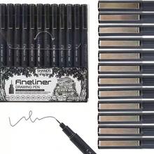 12pcs/Box Hook-Line Hand-Painted Special Brush, Student Waterproof Quick-Sketch Painting Water-Based Pen Set - Sets - View 2
