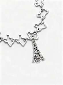 1pc Minimalist Unique 925 Sterling Silver Spring Flower Rabbit Pendant, DIY Necklace Delicate Jewelry Gift For Women & Men - Set 1 - View 8