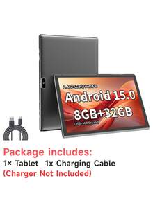 Coopers 10.1 Inch Android 15 Tablet, RK3326S Quad-Core 8(3+5)GB RAM 32GB ROM, 10.1 Inch Tablet, FHD IPS Touchscreen, 2MP Front 8MP Rear Camera, Type-C Interface Tablet, G-Sensor, 6000mAh Large Capacity Battery (Charger Not Included) - Black 1 - View 10