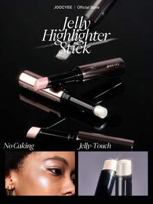 JOOCYEE Jelly Highlighter Stick, Weightless Feel On Skin, Long-Wearing - Jelly Highlighter Glitter Stick H05 Chameleon Pink - View 7