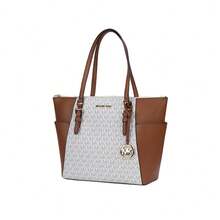 Michael Kors Charlotte Printed Women's Single Shoulder Tote Bag 35T0GCFT3B VANILLA - 香草拼色35T0GCFT3B VANILLA - 查看 3