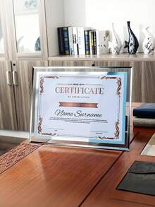 إطار عرض صور شخصي، حامل صور جائزة البطل، إطار صور زجاجي شفاف وأكريليك شفاف مخصص، مقاسات 5" 6" 7" A5، هدايا زفاف شخصية - متعدد الألوان - مشاهدة 5