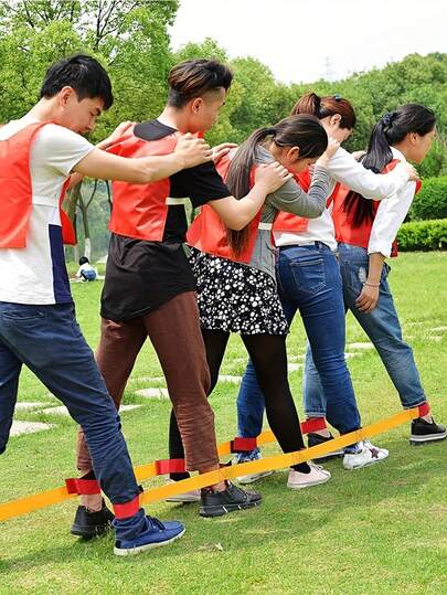 Footprint Team Building Game, Suitable For Team Collaboration, Adjustable Non-Slip Sports Challenge Gear, Designed For Team Training, Team Building, Youth And Adult Outdoor Parties, Birthday Party Team Competition, Relay Race, Outdoor Day And Backyard Activities, Portable