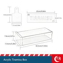 Transparent Acrylic Tiramisu And Cheesecake Baking Mold, Rectangular Open Design Cheese Cake Mousse Square Fixed Mold, With "Tiramisu" Pattern Cake Powdering Aid, Divider Board, Suitable For Various Cakes, Breads And Other Baked Goods Desserts, Perfectly Fits Ladyfingers, Reusable, Perfect For Wedding, Birthday Party, Graduation Ceremony, Holiday Event Party Cake Decoration, Perfect Gift For Baking Enthusiasts - Multicolor - View 12