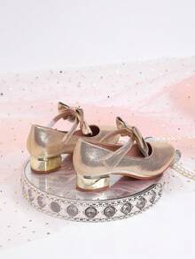 Beautiful Bow Tie Girl's Summer Fashionable Outdoor Children Shoes - Gold - View 4