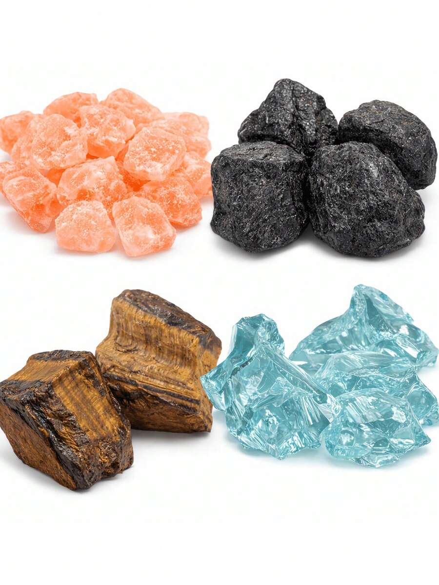 大尺寸原礦晶石原石虎眼石 療癒水晶 適用於 Wicca、靈氣療癒、繞線 DIY、鑲嵌、裝飾與拋光 天然原石 - 彩色 - 查看 1