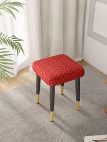 1 chiếc bọc ghế đẩu hình tam giác vuông nhỏ, chất liệu jacquard, thích hợp cho phòng khách, phòng ngủ, phòng ăn, phong cách tối giản hiện đại, phù hợp mọi mùa. - Đỏ - Xem 2