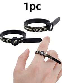 1/3 Pcs Reusable Ring Sizer Tool Set, Includes Ring Mandrel And Magnifier. Also Can Measure Finger Circumference With Tape Measure. - Multicolor - View 13