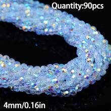 90-163 piezas Cuentas facetadas multicolor, cuentas sueltas para hacer joyas DIY como pulseras, collares, tocados, pendientes, suministros de artesanía de cuentas hechas a mano - Cuentas de vidrio hechas en casa - Ver 19