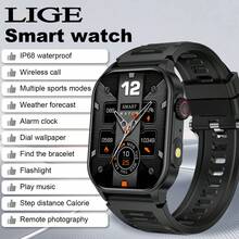 LIGE New Smart Watch With 370mAh Large Battery Capacity, Over 100 Sports Modes, Running Timing, Sleep Monitoring, Music Playback, Multiple Customizable Watch Faces, Fashionable Waterproof Sports Watch - View 2