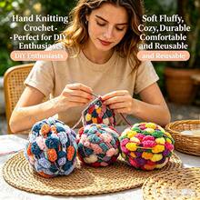 CLSUPER Thick Chenille Plush Yarn, Gradient Color Soft Yarn, Suitable For Crochet, Handmade Knitting DIY Blankets, Carpets, Pillows, Mats, Home Decor - Multicolor - View 9