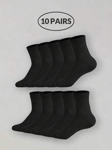 Paquete a granel de calcetines negros premium para tobillo de hombre (5/10/15/20/30 pares) - Calcetines de trabajo transpirables y de ajuste elástico, adecuados para negocios, fitness, viajes - Puño elástico antideslizante, que absorbe la humedad, esenciales diarios - Negro - Ver 11