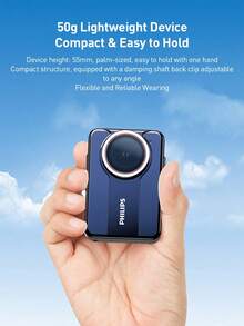 PHILIPS 2K Mini Body Camera, 140° Wide Angle, 8 Hours Continuous Recording, Audio And Video Recording Body Camera For Security, Surveillance, Sports Camera, Hidden Recording, Compact Design, Durable (SD Card Not Included) - View 10