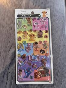 1张高品质3D闪光浮雕卡通贴纸，适用于DIY艺术、剪贴簿、工艺品、减压玩具、手机壳装饰、日记、可爱手工DIY材料、学校分享 - 彩色 - 查看 3