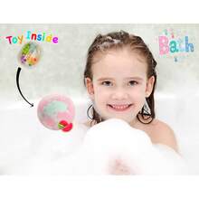 Bombas de baño de unicornio con juguete sorpresa, set divertido para niños, efervescentes y aromáticas - color - Ver 8