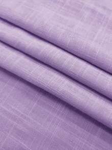 女士花卉刺绣简约蕾丝衬衫，适合日常穿着，春季款 - 淡紫色 - 查看 3