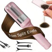 Women's Split End Trimmer, 2-In-1 Hair Cutting & Trimming Device With Clips, Salon-Quality Home Use, Suitable For Wet/Dry Hair, Hair Care Tool - Pink - View 10