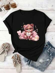Women T-Shirts - Black - View 2