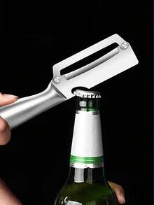 1pc Stainless Steel Peeler, Multi-Functional Kitchen Vegetable Scraper With Bottle Opener, Pumpkin Peeler, Cucumber Peeler, Apple Peeler, Pineapple Peeler, Carrot Slicer, Melon Slicer, Beer Bottle Opener, Kitchen Tool, Suitable For Various Vegetables And Fruits, Pumpkin, Winter Melon, Cucumber, Potato, Carrot, Sweet Potato, Pineapple, Etc., Suitable For Home Kitchen, Restaurant, Party, Can Be Given As A Gift To Parents, Family, Friends, Neighbors, Cooking Enthusiasts, Etc., Holiday Gift, Thanksgiving Gift, Etc. - Multicolor - View 6
