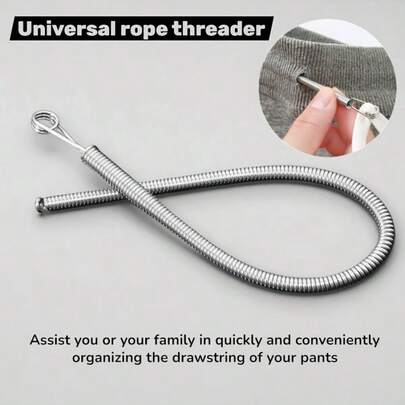 1pc Heavy Duty Spring Threader With Bendable Needle Tip - Easy Sewing, Knitting, Quilting, Crafting - Non-Slip Handle, Suitable For Beginners, Elderly And Visually Impaired - Perfect Sewing Gift, Suitable For Home Or Quilting Accessories, Ergonomic Design, Sturdy Structure, Assists Threading, Ideal For Beginner Sewing