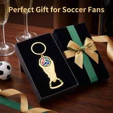Móc khóa mở nắp chai bia World Cup 2026, làm từ hợp kim kẽm và acrylic chất lượng cao, nhỏ gọn, dễ mở, thích hợp cho các buổi họp mặt gia đình, quán bar, tiệc tùng. Món quà tuyệt vời cho bạn bè, bạn trai, người hâm mộ bóng đá và người yêu bia. Cũng là một món quà sinh nhật hoàn hảo. Quà lưu niệm dành cho người hâm mộ bóng đá bằng hợp kim kẽm chất lượng cao, móc khóa mở nắp chai bia World Cup 2026 Mỹ-Canada-Mexico. - Nhiều màu - Xem 7